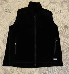 Patagonia Synchilla Vest Mens X Large Black Full Zip Fleece Logo Casual Winter - Picture 1 of 4