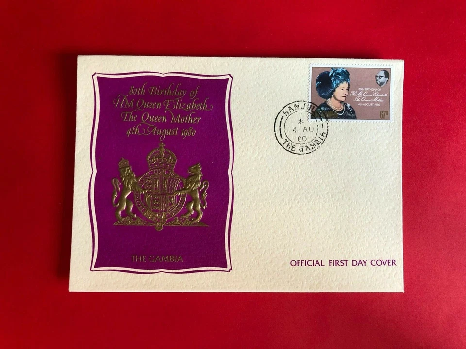 GAMBIA 1980 FDC REINA MADRE 80 CUMPLEAÑOS REALEZA Foto 1 de 1