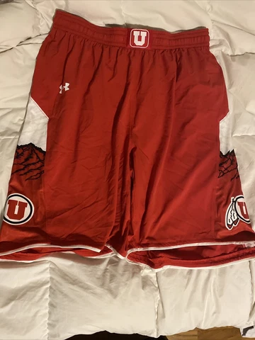 Under Armour Utah Utes team issued basketball game shorts XL Kyle Kuzma Cover