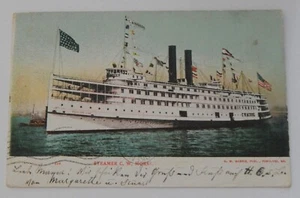 Steamship C.W. Vaporera postal MORSE Albany Nueva York 1905 - Imagen 1 de 2
