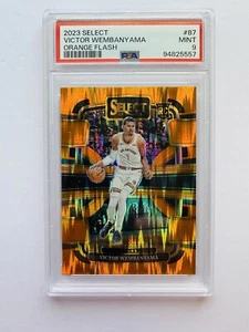 2023 PANINI SELECT ORANGE TECTONIC #87 VICTOR WEMBANYAMA ROOKIE RC PSA 9 - Picture 1 of 2