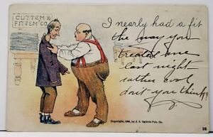 Comic Tailor Cuttem & Fittem Co 1905 Hagerstown Md Nr Snyders Store Postcard H9