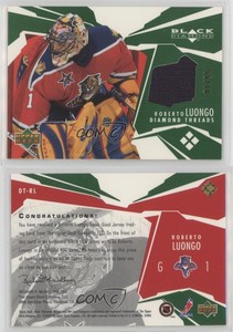 2003-04 Upper Deck Black Diamond Threads Green /99 Roberto Luongo #DT-RL HOF