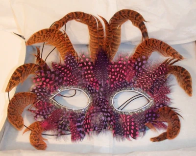 Feather Masquerade Mask Adult One Size Eyemask - Image 1 of 2