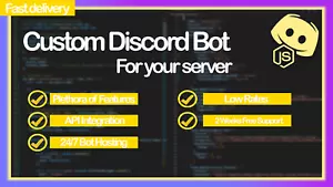 Discord Bot + Server - Made with JavaScript and Discord.js - Picture 1 of 2