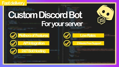 Custom Discord Moderator Bot  • Slash Commands • Auto‑Mod, Fast Setup - Image 1 of 2