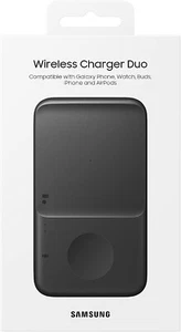 Official Samsung Duo Dual 9W Black Wireless Charging Pad Genuine EP-P4300 - Picture 1 of 7