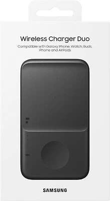 Official Samsung Duo Dual 9W Black Wireless Charging Pad Genuine EP-P4300 - Image 1 of 4