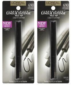 L'Oreal Lineur Intense, Felt Tip Liquid Eyeliner, 690 Carbon Black (2 Pack) - Picture 1 of 1