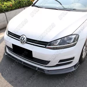 For 2014-2017 Volkswagen VW Golf MK7 Carbon Look Front Bumper Body Spoiler Lip - Picture 1 of 5