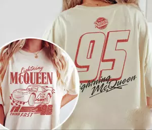 Retro Lightning Mcqueen Number White Shirt, White tee - Picture 1 of 1