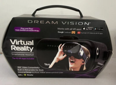 Tzumi Dream Vision Virtual Reality Smartphone Headset iOS, Android Black VR SALE - Image 1 of 4
