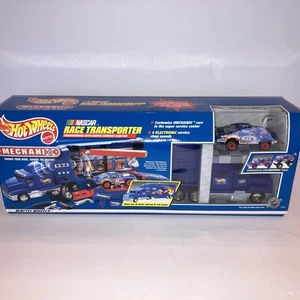VINTAGE 1999 HOT WHEELS NASCAR RACE TRANSPORTER MECHANIX RARE NEW SEALED RARE - Picture 1 of 9