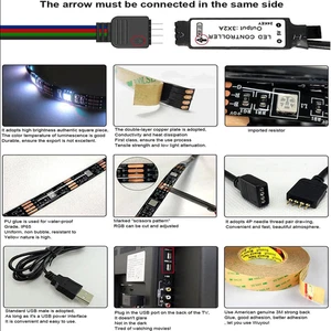 Fexible RGB Colour Led Strip Lights, 24 Button Remote Control, 5 Volt USB Pow... - Picture 1 of 12