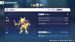 Shiny 6IV Timid Alakazam** (Kadabra trade evo) Pokémon ZA + Master Ball - Picture 1 of 4