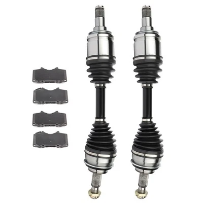 Front Brake Ceramic Pads + CV Axle For Toyota Tacoma 4Runner Lexus GX470 GX460 Foto 1 de 4