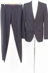 Abito Hugo Boss uomo taglia 94 blu lana giacca pantaloni business red label slim fit - Foto 1 di 6