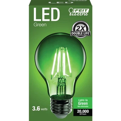 Feit Electric A19/TG/LED 40W Equivalent 4.5 Watt Dimmable Filament Clear Glass A - Image 1 of 4