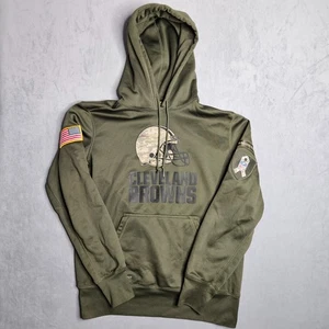 Sudadera con Capucha Cleveland Browns Para Hombre Mediana Saludo al Servicio Nike Militar NFL Parches - Imagen 1 de 13