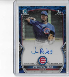 2023  Bowman Chrome  Blue Crater  Refractor Auto Jefferson Rojas   RC  126/150 - Picture 1 of 2