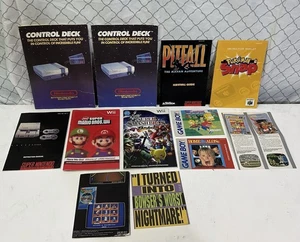 Vintage NINTENDO Lot Manual Insert Booklet Poster NES Super 64 Control Deck - Bild 1 von 24