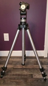 Bogen #3021 Adjustable Tripod w/ Bogen Manfrotto #3047 Head - Picture 1 of 4