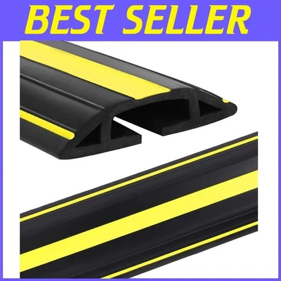 Protector de cubierta de cable de PVC duradero de 10 pies - Fácil de desenrollar para oficinas y exteriores Foto 1 de 4