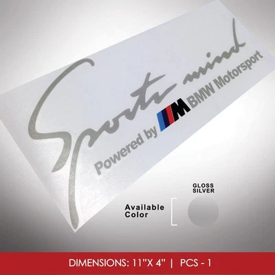 宝马 Sport Mind Powered by M Motorsports 白色贴纸贴花 F20 F30E60 E70 E90 — 第 1/2 张图片