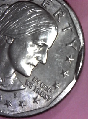 1979 D Susan B. Anthony Dollar Coin Large Retained Cud Error - Image 1 of 4