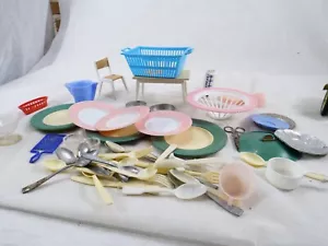 Bündel Geschirr Verschiedene Universe Antik Puppen- aus Metall Aluminium Plastik - Bild 1 von 9