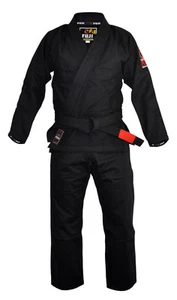 New Fuji Lightweight Light Summer Weight Mens Brazilian Gi Jiu-Jitsu BJJ - Black - Picture 1 of 5