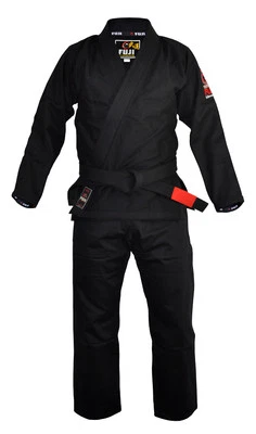 New Fuji Lightweight Light Summer Weight Mens Brazilian Gi Jiu-Jitsu BJJ - Black - Image 1 of 4