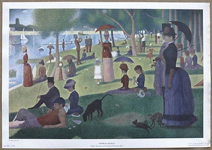 Seurat Sunday Afternoon On The Island Original Collotype 1st Ltd Ed1960 Litho - Bild 1 von 3