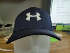 Under Armour UA Blue Pro Fit Stretch Fitted Hat Youth Small/Medium E22 4 - Picture 1 of 5