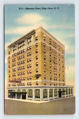 Sheraton Hotel High Point North Carolina NC Linen Postcard O3 - Image 1 of 2