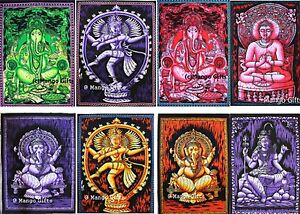 Indian Hindu Goddess Batic Wall Hanging Poster Size Tapestry Wholesale Lot 25 Pc