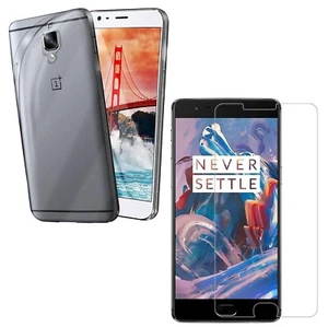 For ONEPLUS 3T CLEAR CASE + TEMPERED GLASS SCREEN PROTECTOR SHOCKPROOF COVER 3 T - Picture 1 of 12