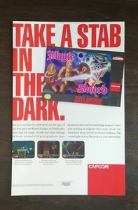 1992 Magic Sword Super Nintendo Video Game Full Page Ad - Picture 1 of 1