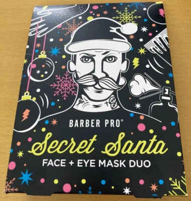 BARBER PRO SECRET SANTA FACE & EYE MASK DUO BNIB FESTIVE BNIB DAD SON GIFT XMAS - Image 1 of 4
