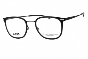New Hugo Boss HG 1427 O6W Square Matte Black Eyeglasses Authentic - Picture 1 of 4