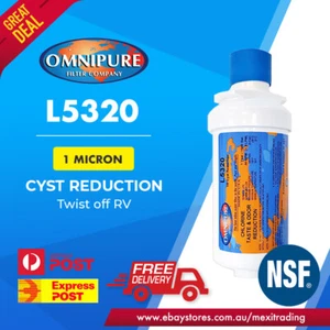 Genuine L5320 Omnipure Water Filter to suit CARAVAN/RV| 1 micron RV 100-053 1878 - Picture 1 of 6