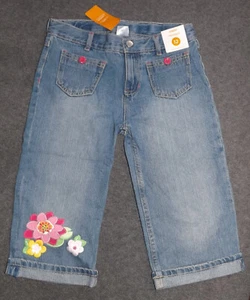 Vintage GYMBOREE - ISLAND LILY - Jean Clam DIGGER Capris - Girls SIZE 12 - RARE! - Picture 1 of 2