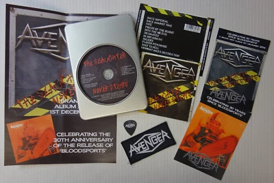 Avenger - The Slaughter Never Stops CD 2014  Fan Pack Metal Box + Plectrum+Patch - Bild 1 von 4