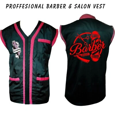 Chaleco de peluquero, chaqueta de peluquero, chaleco de estilista de peluquero, chaleco negro talla M a 3xl  Foto 1 de 3