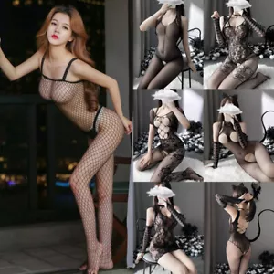 Sexy Women Fishnet Bodysuit Lingerie One-piece Stocking Underwear Nightwear - Zdjęcie 1 z 41