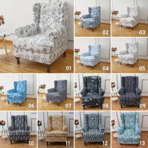 Thick Soft Wingback Chair Covers Wing Chair Sofa Slipcover Dustproof Protector - Picture 1 of 39