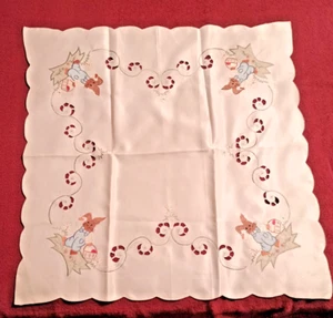 Peggy Wilkins Bunny Easter TABLE TOPPER TABLECLOTH Cutwork & Embroidery NEW! - Picture 1 of 5