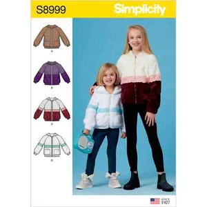 Simplicity Schnittmuster S8999 Kinder und Mädchen Strickjacke mit Kapuze - Bild 1 von 7