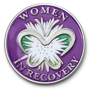 Mujeres en recuperación esmaltado púrpura AA/NA12 programa paso a paso de recuperación moneda/token/chip - Imagen 1 de 2