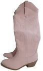 Tinstree Cowboy Boots For Women Knee High Western Cowgirl Boots Size 8 Pink
